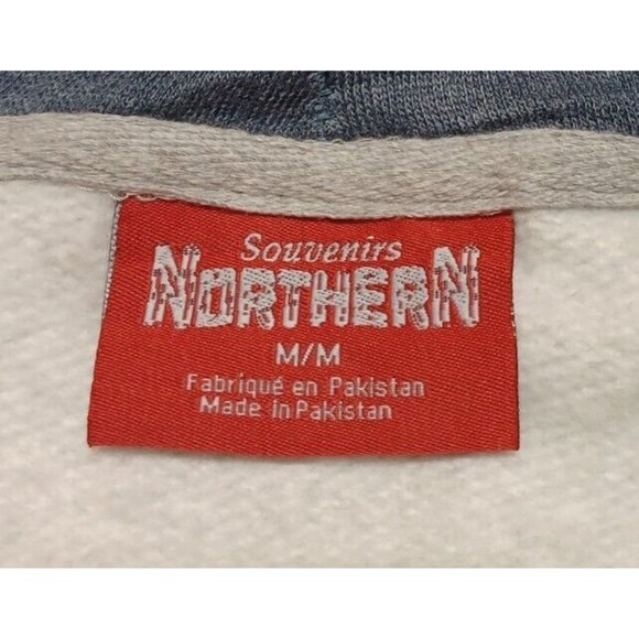 Northern Souvenirs Mens Gray Two-Tone Minnesota Outting Full Zip Hoodie Sz M - Picture 4 of 9
